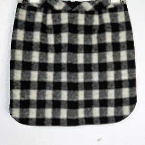 Madewell Black and White Check Minimalist Mini Skirt Size Small Waist 28.5